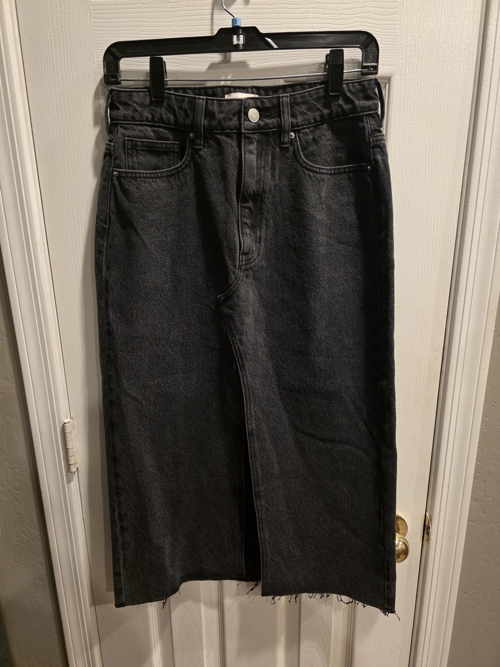 PacSun Black Straight Denim Skirt